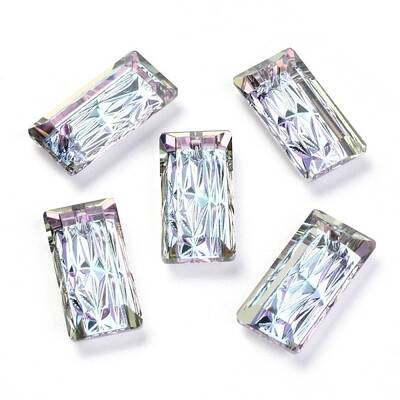 Embossed Glass Rhinestone Pendants