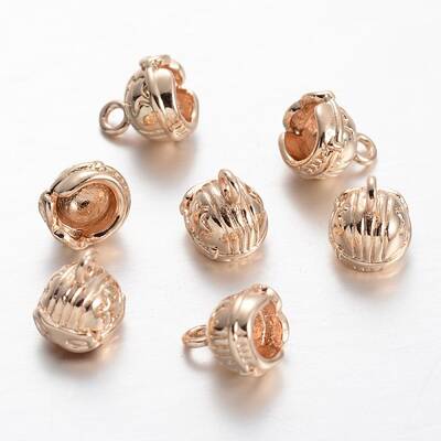Light Gold Plating Brass Motorcycle Helmet Charms