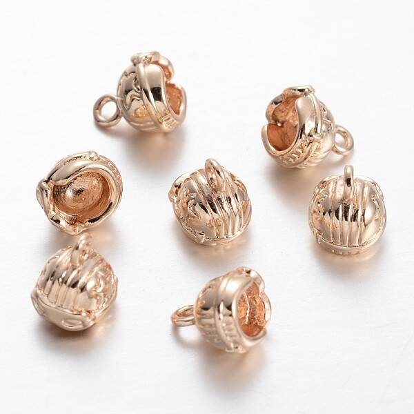 Light Gold Plating Brass Motorcycle Helmet Charms
