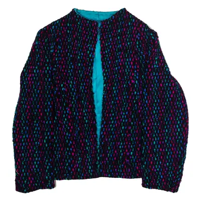 MADY COUTURE Womens Blazer Jacket Black Knit 90s L