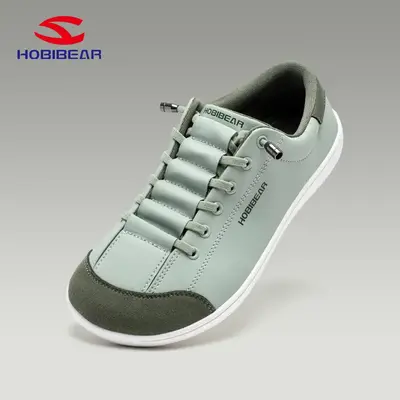 HOBIBEAR Barefoot Minimalist Shoes Womens Mens | Zero Drop | Wide Width Canvas Slip-on Shoes Outdoor Gym Walking Sneakers