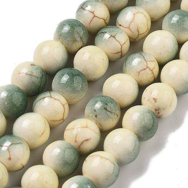 Synthetic Turquoise Dyed Beads Strands