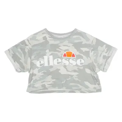 ELLESSE Cropped Camouflage Print Womens T-Shirt Grey XS