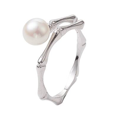 Round Natural Pearl Finger Rings