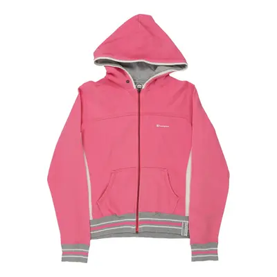 Age 12-13 Champion Hoodie - Large Pink Cotton Blend