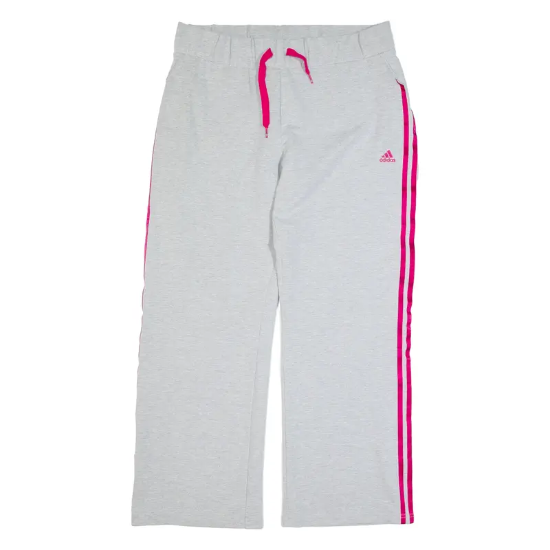 ADIDAS Womens Sweatpants Grey Straight UK 22 W36 L31