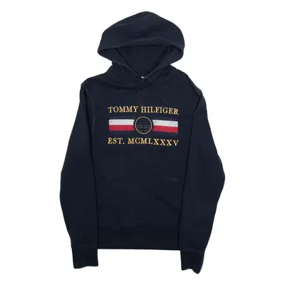 TOMMY HILFIGER Mens Blue Hoodie S
