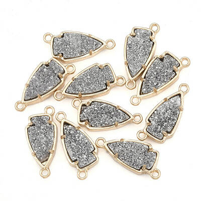 Natural Druzy Agate Links connectors