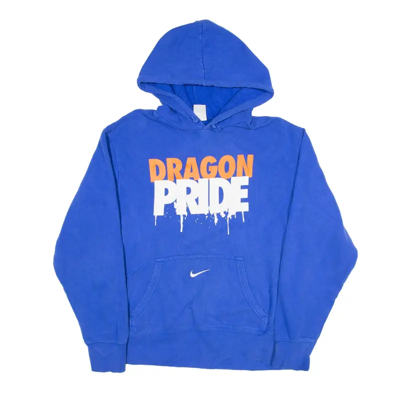 NIKE Dragon Pride Hoodie Blue Pullover Mens M
