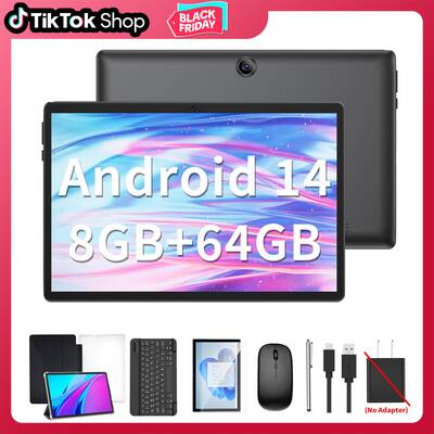 ăTikTokShopSpringGlowUpăRelndoo 10.1 Inch Tablet, Wireless Set with Keyboard, Mouse, Stylus, Case, 5G WiFi