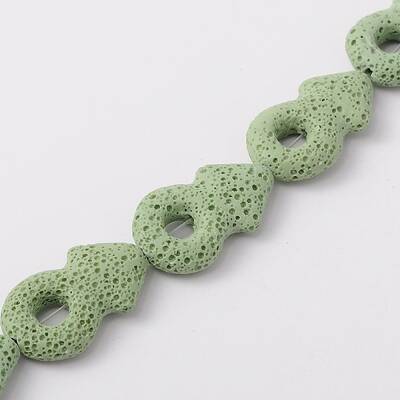 Synthetic Lava Rock Bead Strands