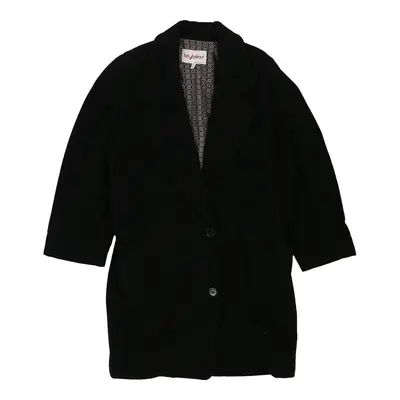 Byblos Overcoat - XL Black Wool Blend | Size: x-large