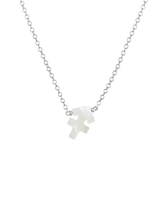Zodiac Necklace | Metal Color: Silver | Sign: Sagittarius