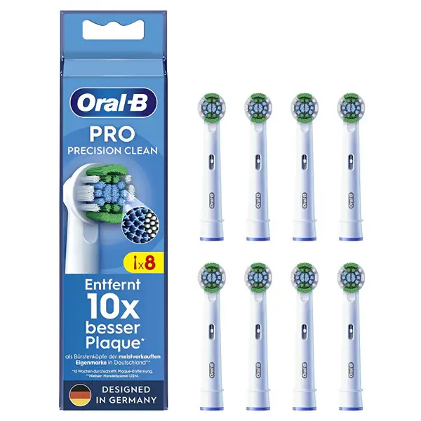 Oral B Testine Di Ricambio Precision Clean Eb20, 8 Pezzi.