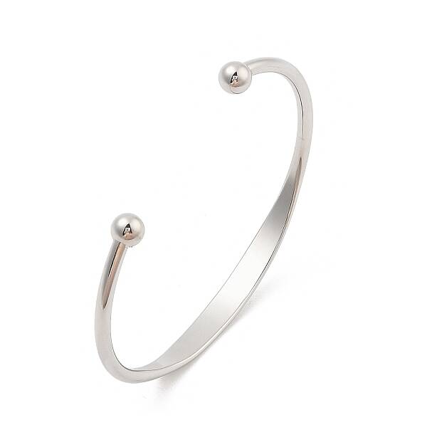 Ion Plating(IP) 304 Stainless Steel Cuff Bangles for Women