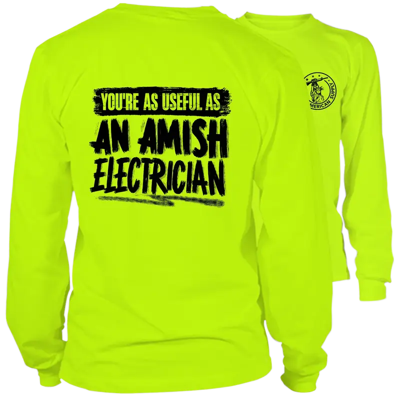 Amish- Long Sleeve Safety Yellow Hi-Vis T-Shirt