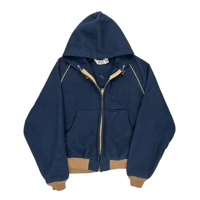 Woolrich Fleece Jacket - Large Blue Wool | Size: large