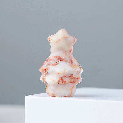 Natural Rhodonite Christmas Tree Statue