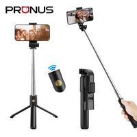 PRUNUS Q9 37.4in Extendable Selfie Stick Tripod with Detachable Remote Portable Selfie Tripod for iOS and Android Smartphones