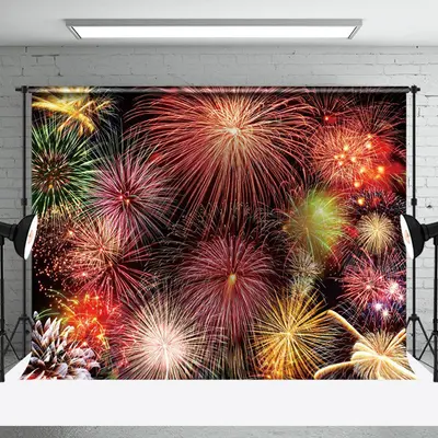 Aperturee Dazzling Colorful New Year Night Party Backdrop - Aperturee