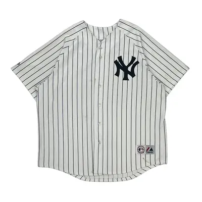 New York Yankees Majestic Mlb Jersey - 2XL White Polyester | Size: xx-large