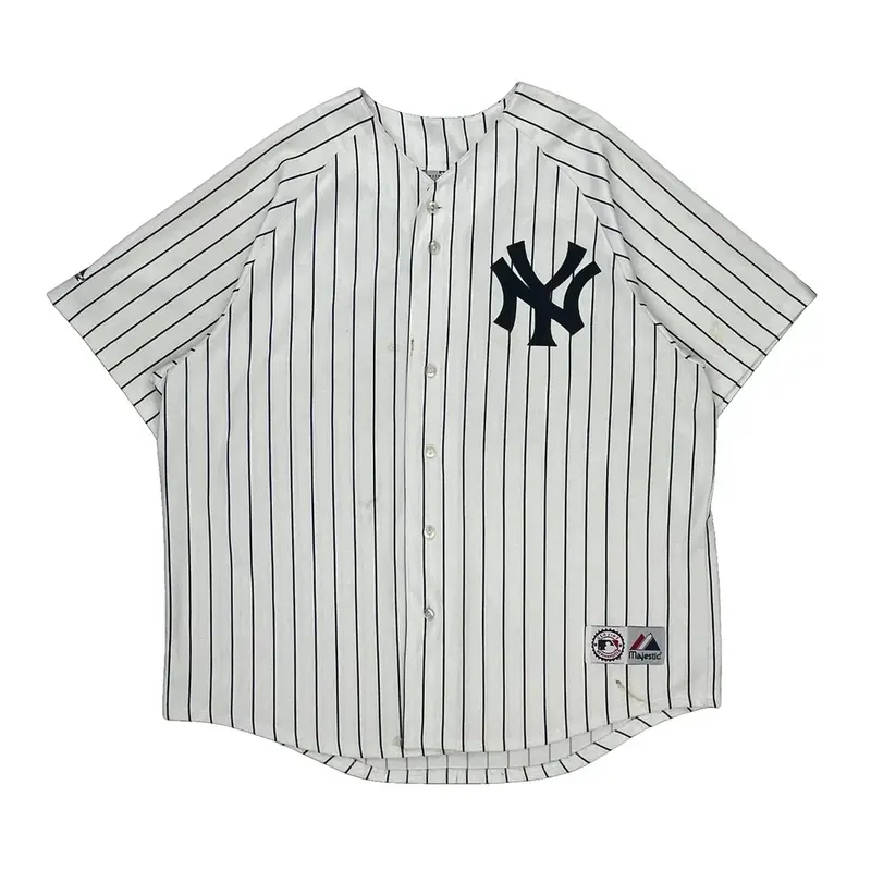 New York Yankees Majestic Mlb Jersey - 2XL White Polyester | Size: xx-large