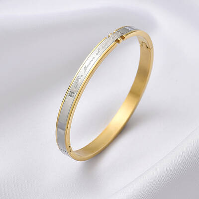 Minimalist Stainless Steel Rhinestone Bangles