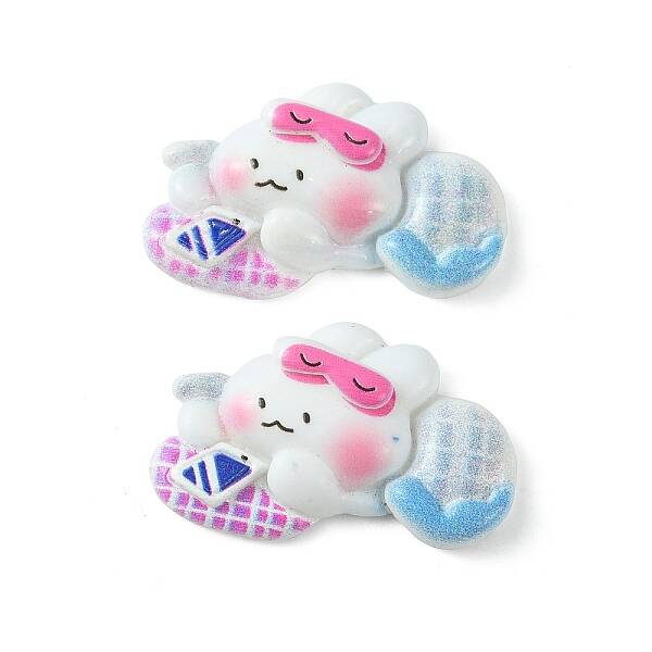 Opaque Cute Bunny Cabochons