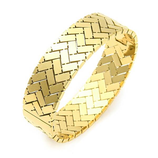 Ion Plating(IP) 304 Stainless Steel Wave Hinged Bangle