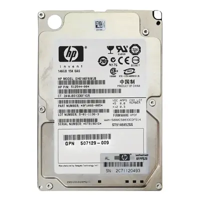 507129-009 HP 146GB 6Gb/s SAS 15000 2.5-inch 16MB Hard Drive