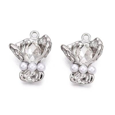 Rack Plating Alloy Rhinestone Pendants