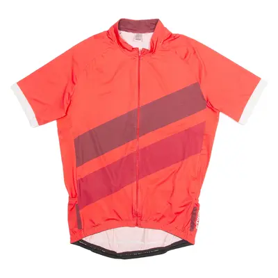 DECATHLON Cycling Zip Up Mens Jersey Red High Neck L