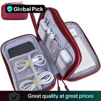 Portable Multi-layer Cable Headphones Storage Bag, Waterproof Cable Zipper Storage Case, Cable Earphones Charger Storage Bag ...