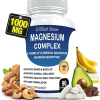 Magnesium Complex Glycinate 1000mg Made with7 Elemental Essential Magnesium Supplement Fitness Edible Citrate, Malate,Taurate...