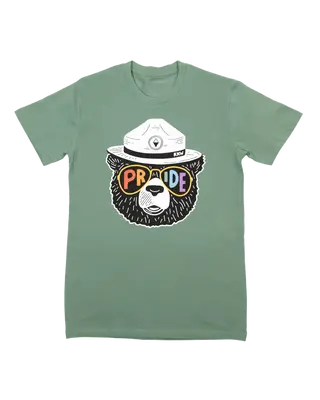 Pride Bear Unisex Tee | Sage | Size: S