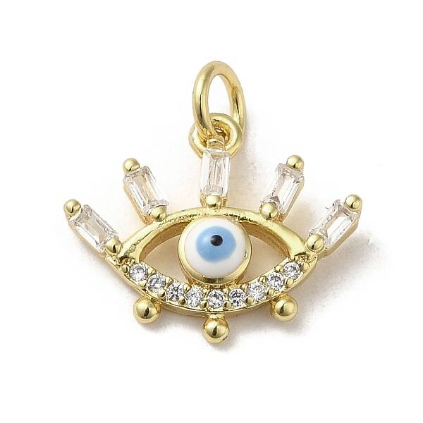 Brass Micro Pave Cubic Zirconia Pendants