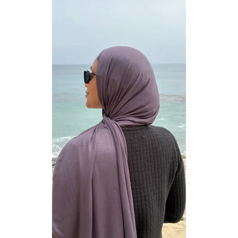 Luxury Jersey Hijab - Antique Berry