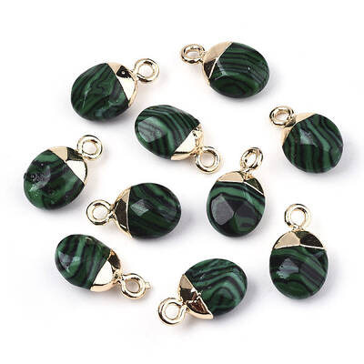 Synthetic Malachite Charms