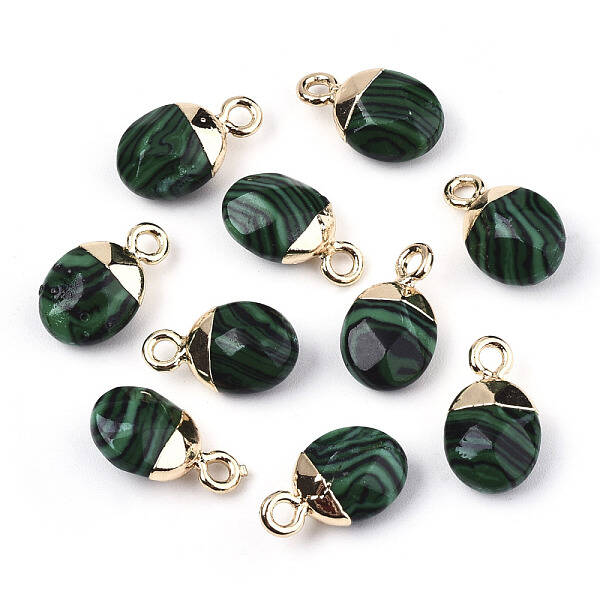 Synthetic Malachite Charms