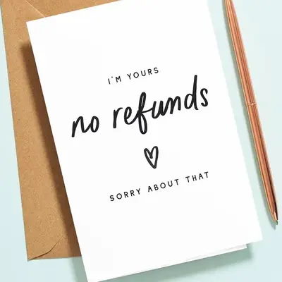 Anniversary Card, 1 Count Funny Humorous Slogan Graphic Anniversary Card with Envelope, Creative Interesting Card for Men & ...