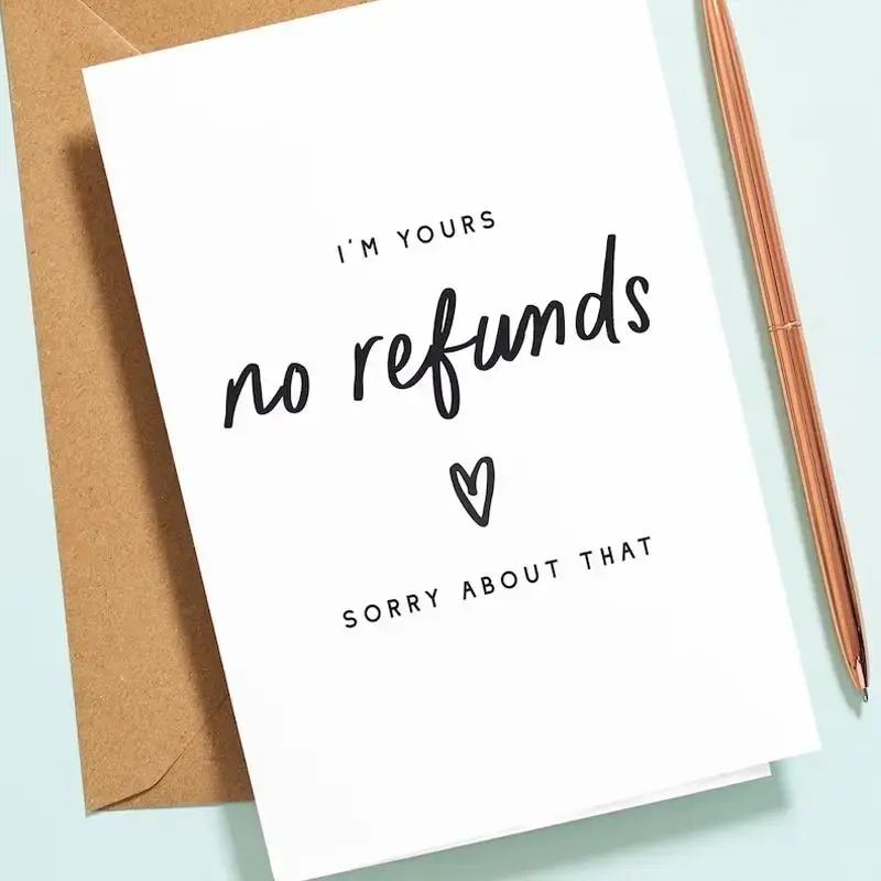 Anniversary Card, 1 Count Funny Humorous Slogan Graphic Anniversary Card with Envelope, Creative Interesting Card for Men & ...