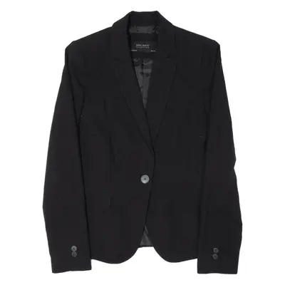 ZARA Basic Blazer Jacket Black Womens XS