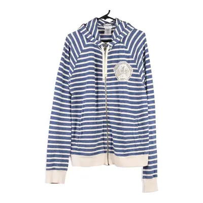 Disney Striped Hoodie - XL Blue Cotton Blend