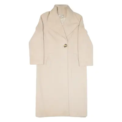 PAULINE PARIS Womens Overcoat Coat Beige Knit M