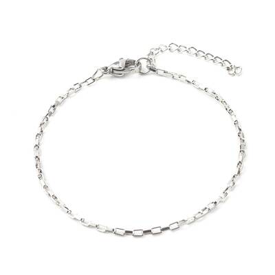 Non-Tarnish 304 Stainless Steel Box Chain Bracelets