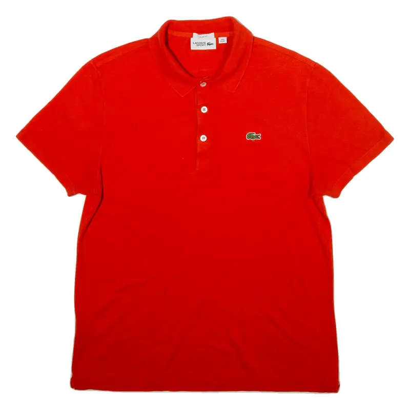 LACOSTE Slim Fit Mens Polo Shirt Orange XL