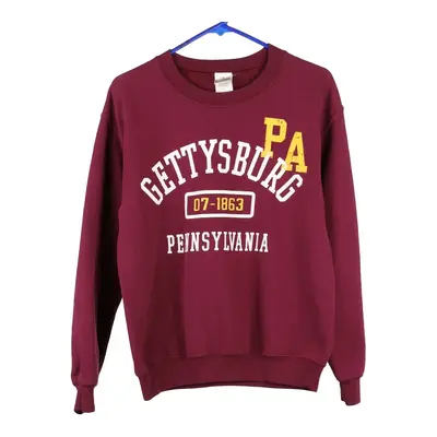 Gettysburg Sweatshirt - Small Burgundy Cotton Blend
