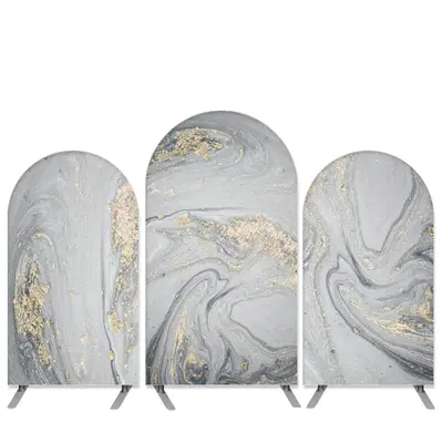 Aperturee Marble Texture Theme Grey Birthday Party Arch Backdrop Kit | Diy Chiara Backdrop Cover | Arch Backdrop Diy | Round ...