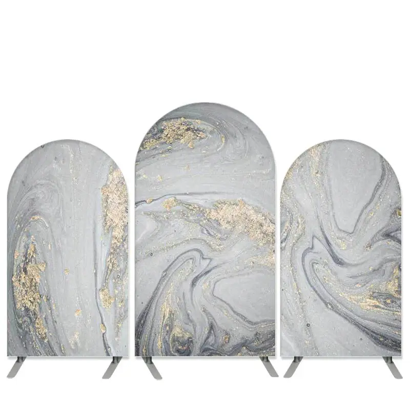 Aperturee Marble Texture Theme Grey Birthday Party Arch Backdrop Kit | Diy Chiara Backdrop Cover | Arch Backdrop Diy | Round ...