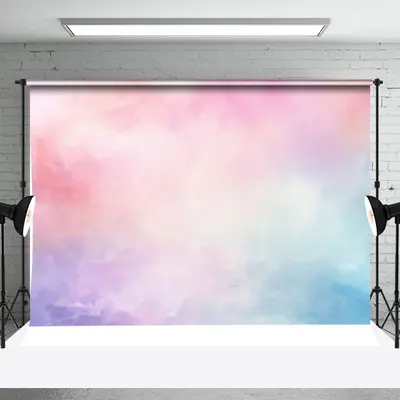 Watercolor Pink Blue Purple Backdrop For Photography - Aperturee